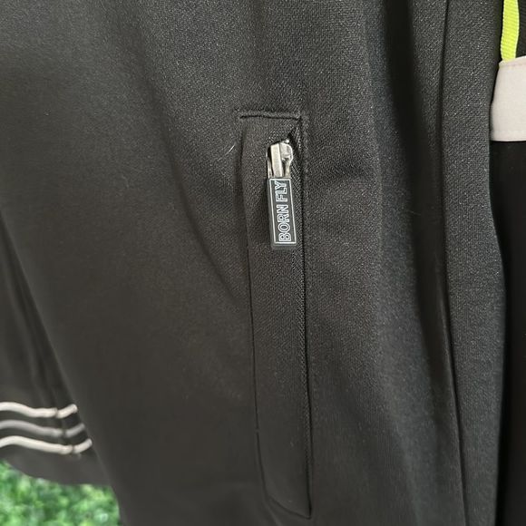 BORN FLY XXL/2XL MENS ANYTOWN RASTA STRIPED ZIP FRONT TRACK JACKET - Picture 4 of 7